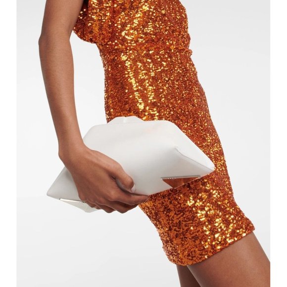 THE ATTICO Annie Mini Dress Orange Sequin - Picture 5 of 7
